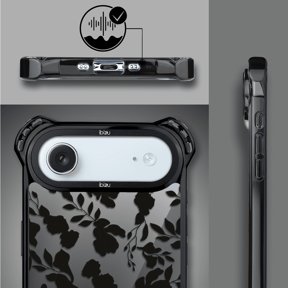 Etui do iPhone Air IBIZU DropGuard Ultra z MagSafe, Midnight, Cienie liści, poprawne (6)