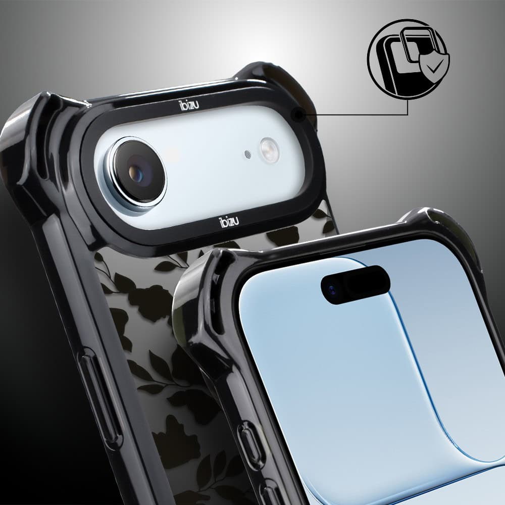 Etui do iPhone Air IBIZU DropGuard Ultra z MagSafe, Midnight, Cienie liści, poprawne (7)