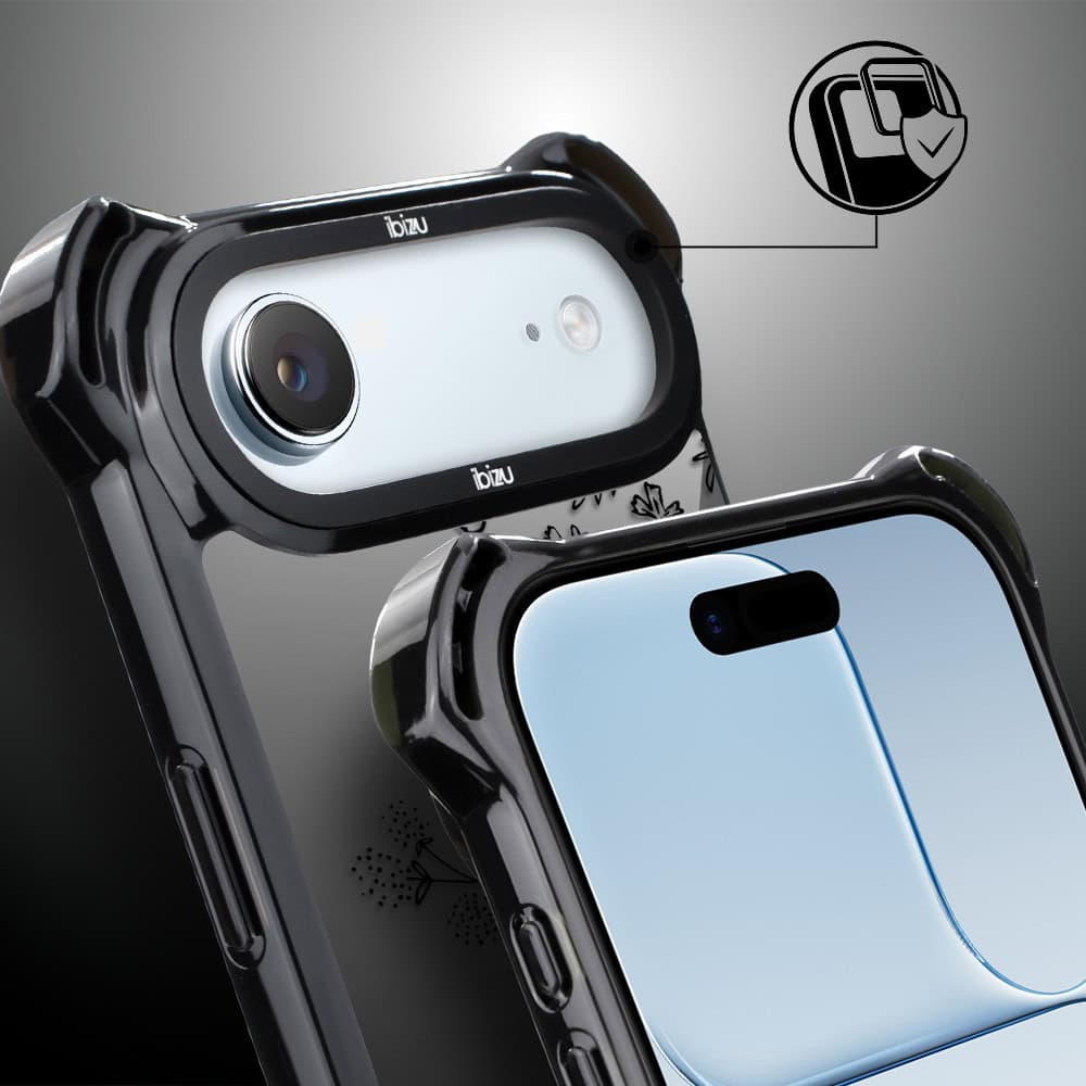 Etui do iPhone Air IBIZU DropGuard Ultra z MagSafe, Midnight, Dotyk kwiatów (7)