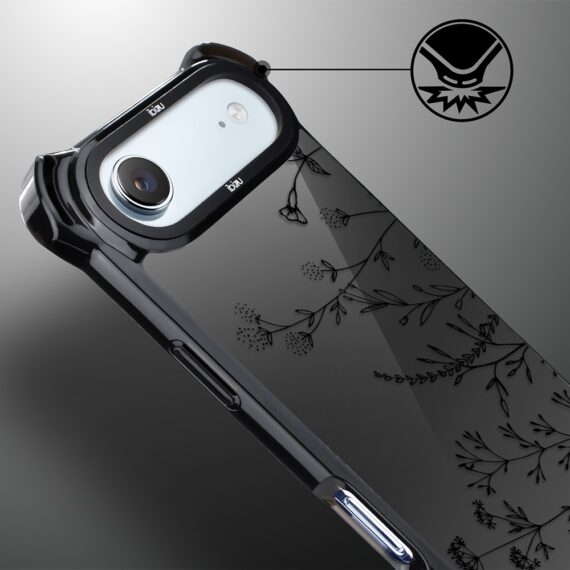 Etui do iPhone Air IBIZU DropGuard Ultra z MagSafe, Midnight, Dotyk kwiatów (8)