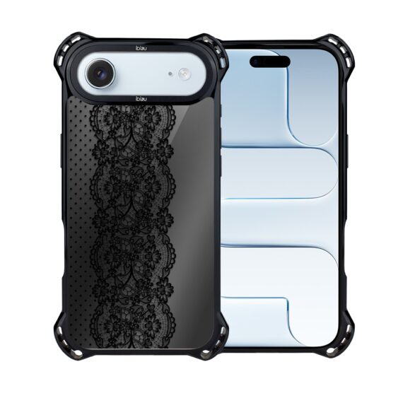 Etui do iPhone Air IBIZU DropGuard Ultra z MagSafe, Midnight, Ornamentowa koronka (2)