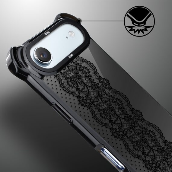 Etui do iPhone Air IBIZU DropGuard Ultra z MagSafe, Midnight, Ornamentowa koronka (6)
