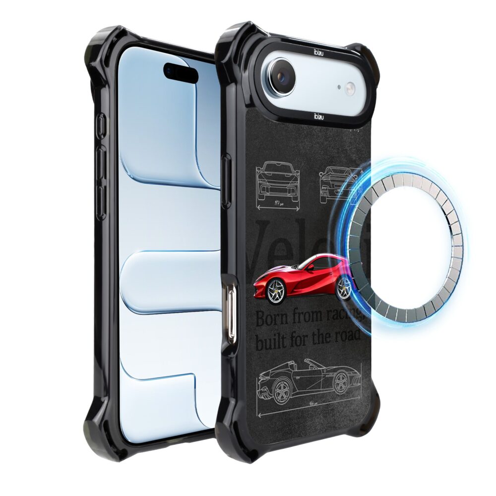 Etui do iPhone Air IBIZU DropGuard Ultra z MagSafe, TechDrive, 812 Superfast, nowe (3)