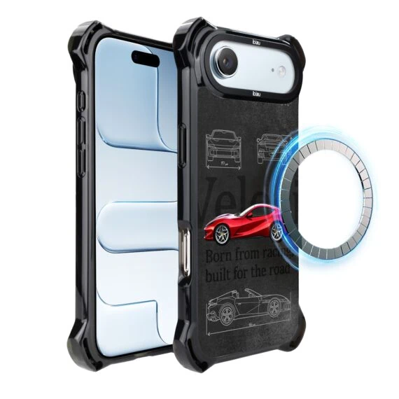 Etui do iPhone Air IBIZU DropGuard Ultra z MagSafe, TechDrive, 812 Superfast, nowe (3)