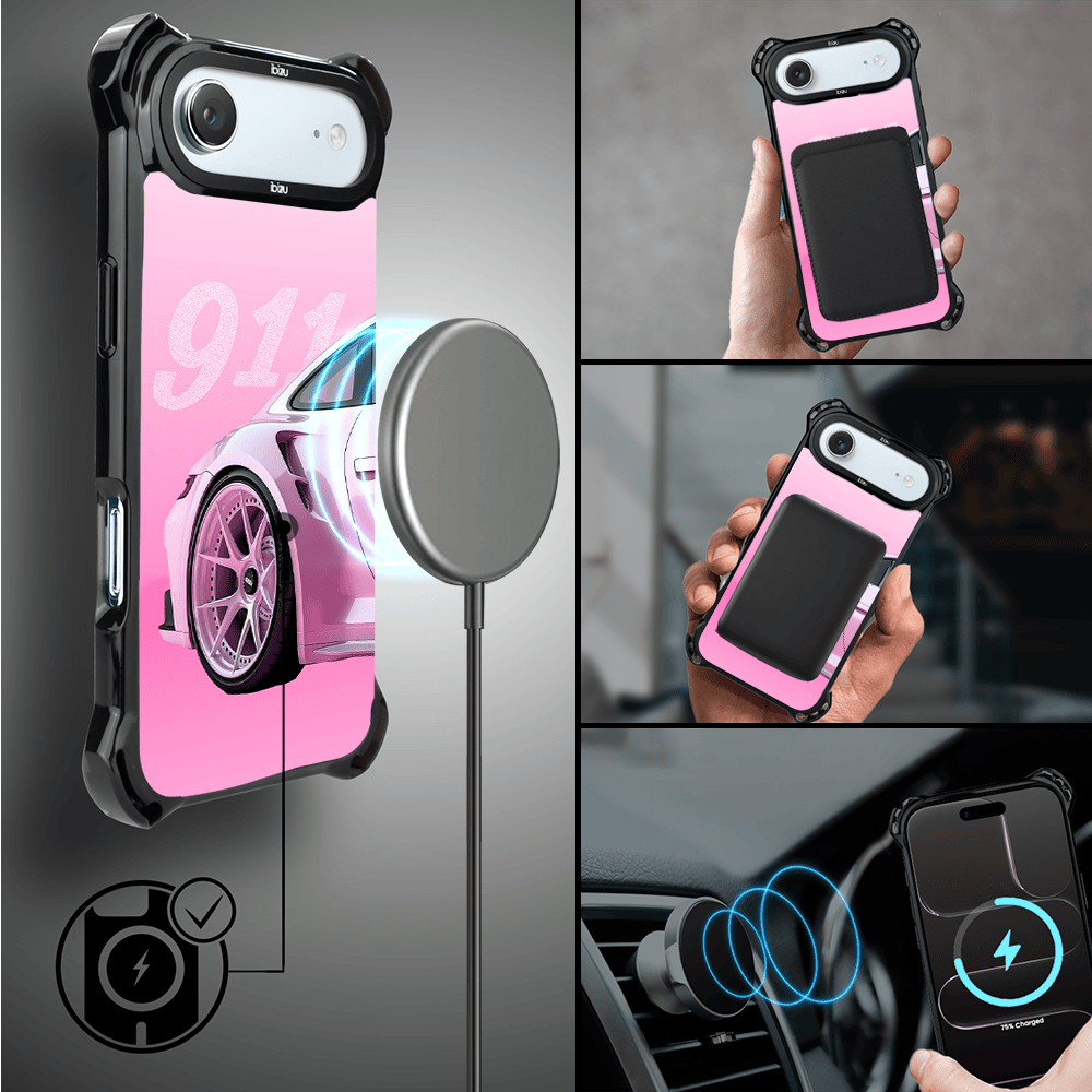 Etui do iPhone Air IBIZU DropGuard Ultra z MagSafe, TechDrive, 911 różowe (1)