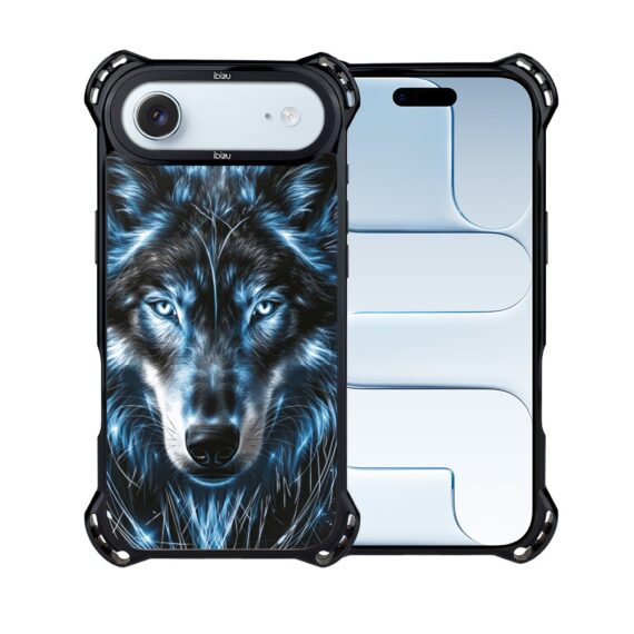 Etui do iPhone Air IBIZU DropGuard Ultra z MagSafe, Wilki, Lodowy Wilk (4)