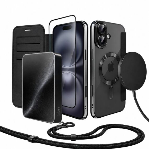 Perfect Match do iPhone 16 Plus - zestaw Book MagSafe Lens + akcesoria, czarny (1)