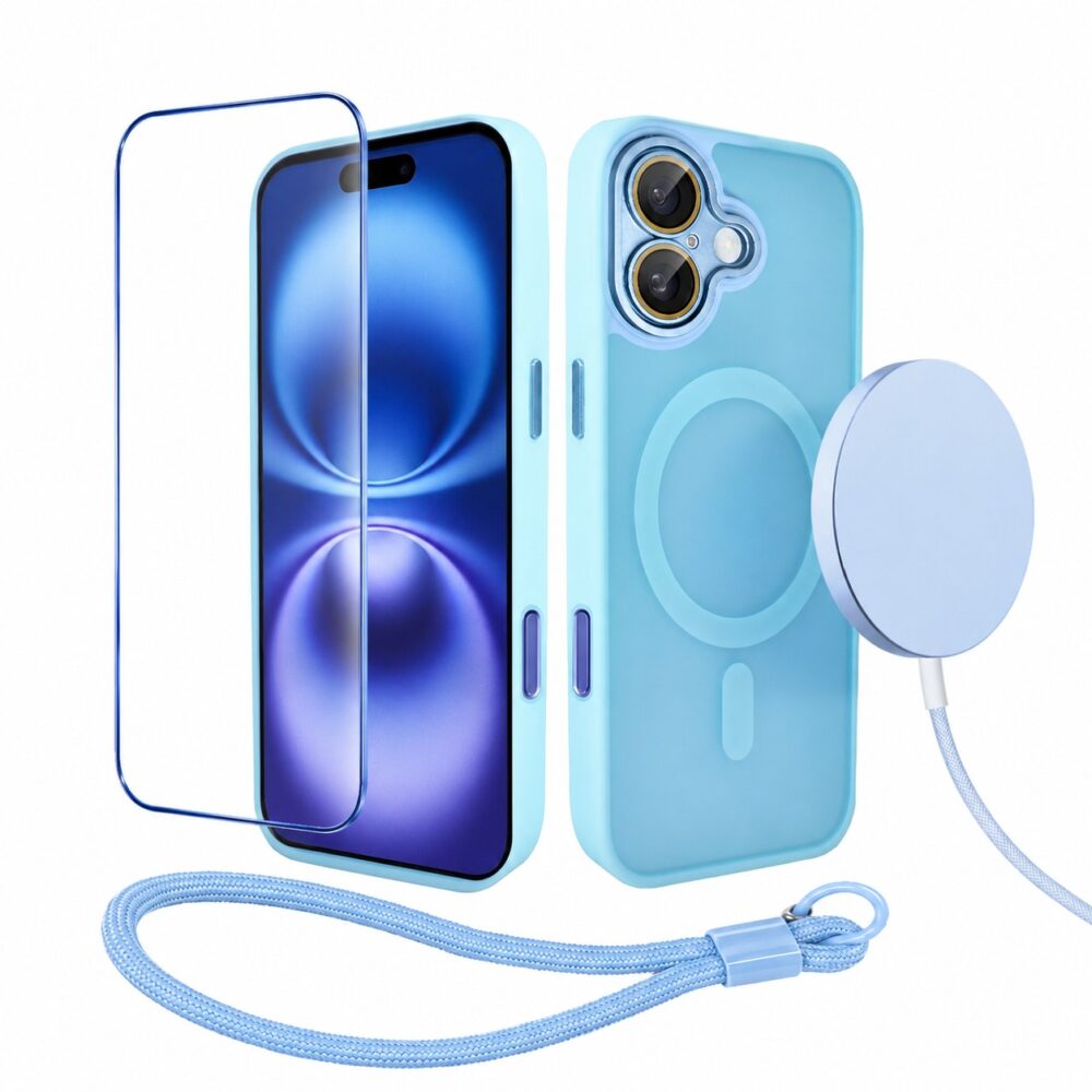Perfect Match do iPhone 16 Plus - zestaw Color Flush z MagSafe + akcesoria, niebieski (1)