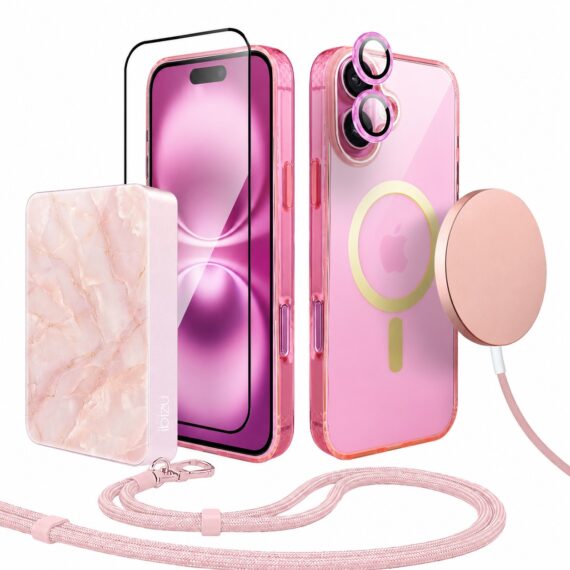 Perfect Match do iPhone 16 Plus - zestaw Golden Elite + akcesoria, różowy (2)