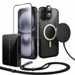 Perfect Match do iPhone 16 Plus – zestaw Golden Elite + akcesoria, czarny