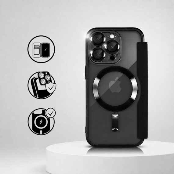 Perfect Match do iPhone 16 Pro Max - zestaw Book MagSafe Lens + akcesoria, czarny pop