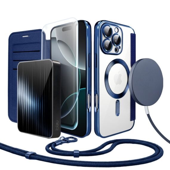 Perfect Match do iPhone 16 Pro Max - zestaw Book MagSafe Lens + akcesoria, granatowy (2)