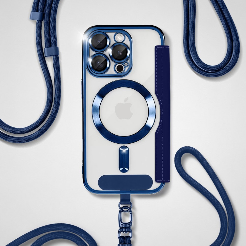 Perfect Match do iPhone 16 Pro Max - zestaw Book MagSafe Lens + akcesoria, granatowy (6)