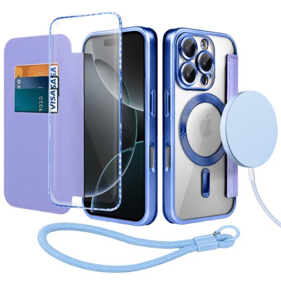Perfect Match do iPhone 16 Pro - zestaw Book MagSafe Lens + akcesoria, niebieski (2)