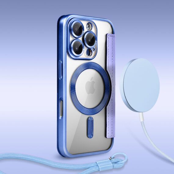 Perfect Match do iPhone 16 Pro - zestaw Book MagSafe Lens + akcesoria, niebieski (4)