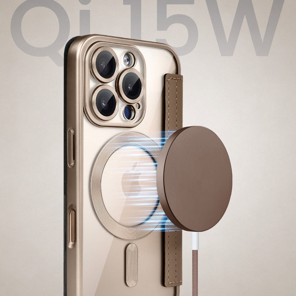 Perfect Match do iPhone 16 Pro - zestaw Book MagSafe Lens + akcesoria, pustynny brąz (8)