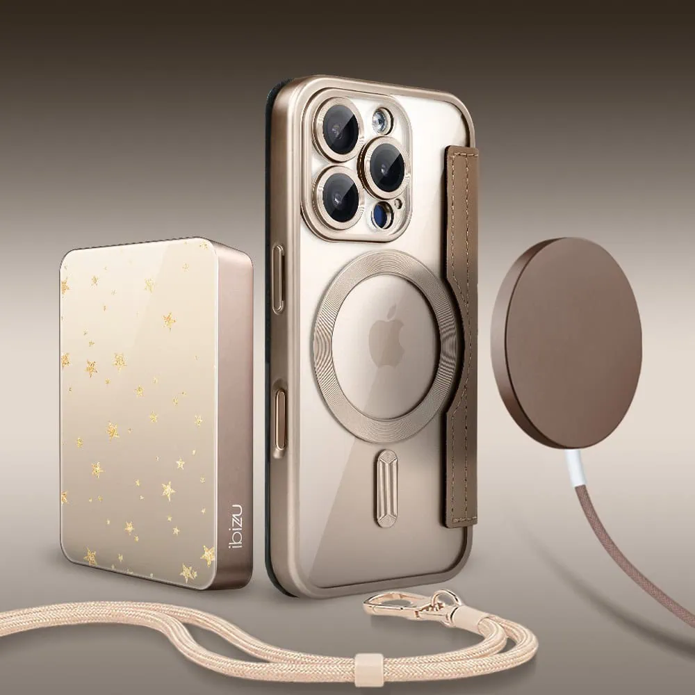Perfect Match do iPhone 16 Pro - zestaw Book MagSafe Lens + akcesoria, pustynny brąz (9)