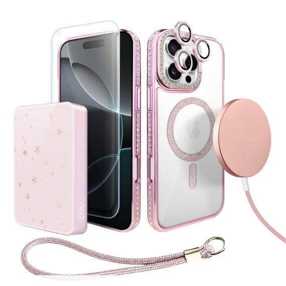 Perfect Match do iPhone 16 Pro - zestaw Diadem Glow + akcesoria, różowy (3)