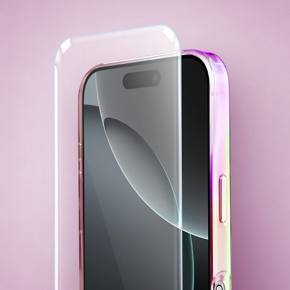 Perfect Match do iPhone 16 Pro - zestaw Glitter Crown + akcesoria, różowy (1)