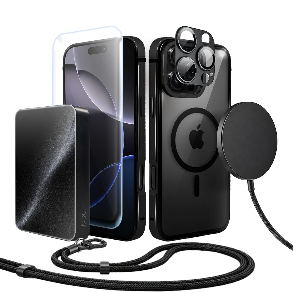 Perfect Match do iPhone 16 Pro Max – zestaw IBIZU Elite Skin + akcesoria, czarny
