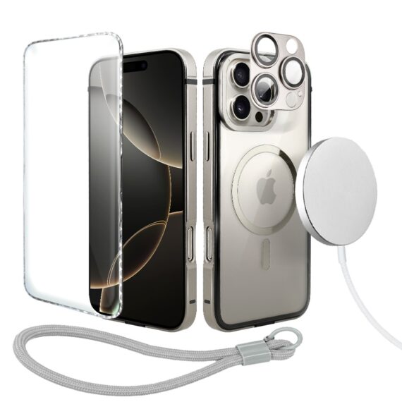 Perfect Match do iPhone 16 Pro - zestaw IBIZU Elite Skin + akcesoria, srebrny (2)