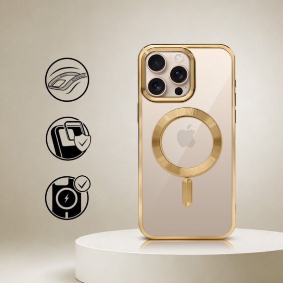 Perfect Match do iPhone 16 Pro - zestaw MagSafe Luxury + akcesoria, złoty pop (1)