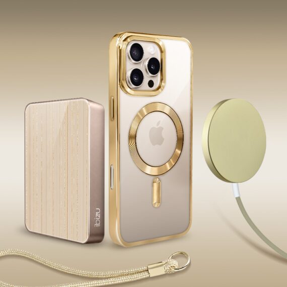 Perfect Match do iPhone 16 Pro - zestaw MagSafe Luxury + akcesoria, złoty pop (5)
