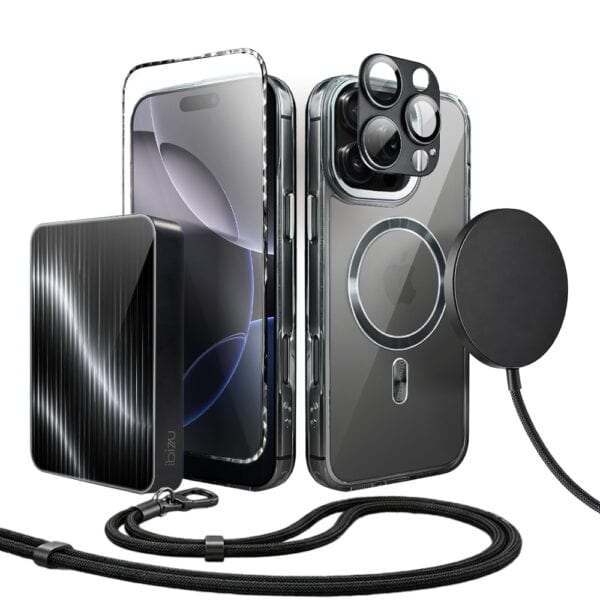 Perfect Match do iPhone 16 Pro Max – zestaw Super Hybrid + akcesoria, czarny