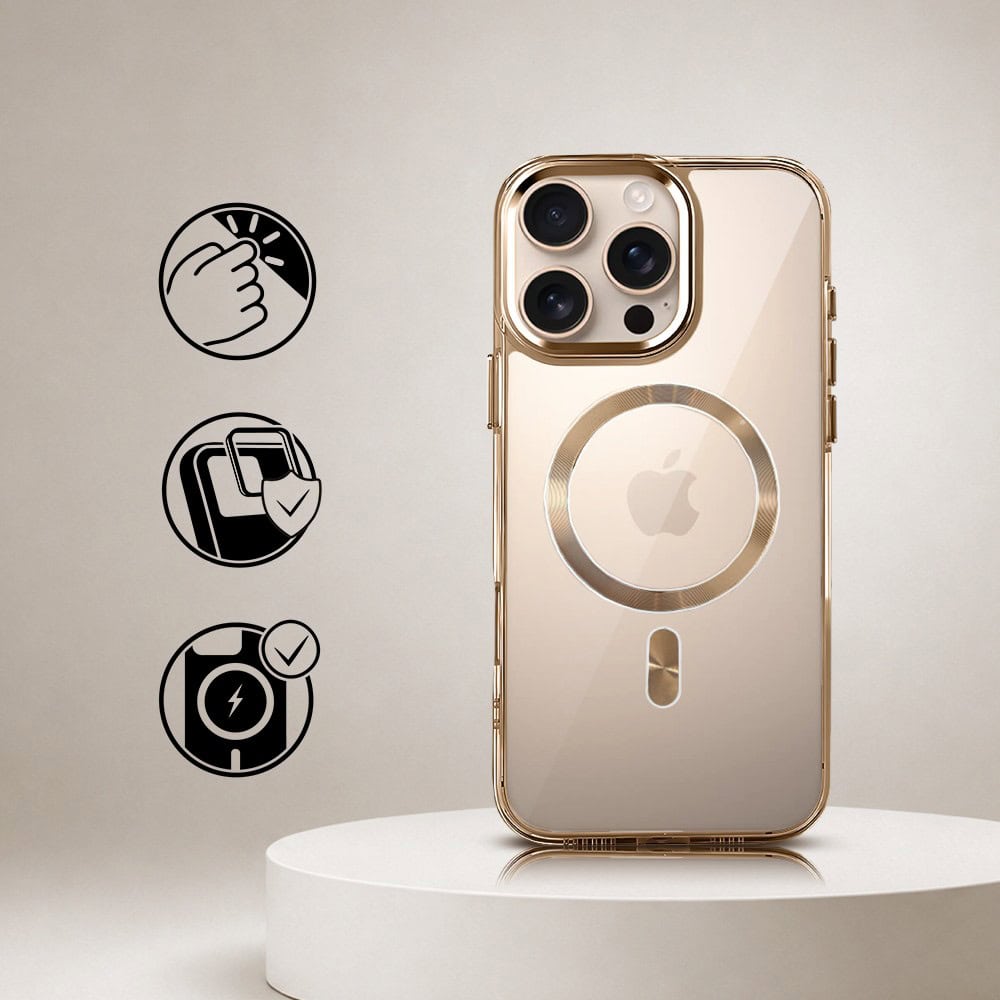 Perfect Match do iPhone 16 Pro – zestaw Super Hybrid + akcesoria, pustynny brąz (1)