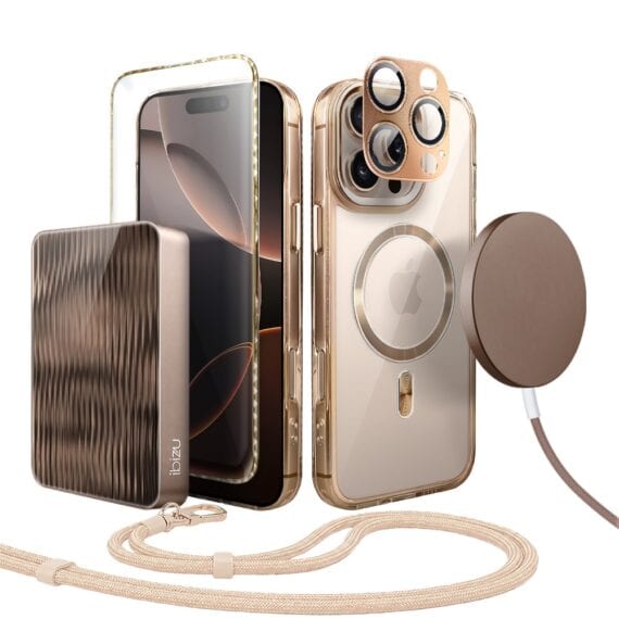 Perfect Match do iPhone 16 Pro – zestaw Super Hybrid + akcesoria, pustynny brąz (2)