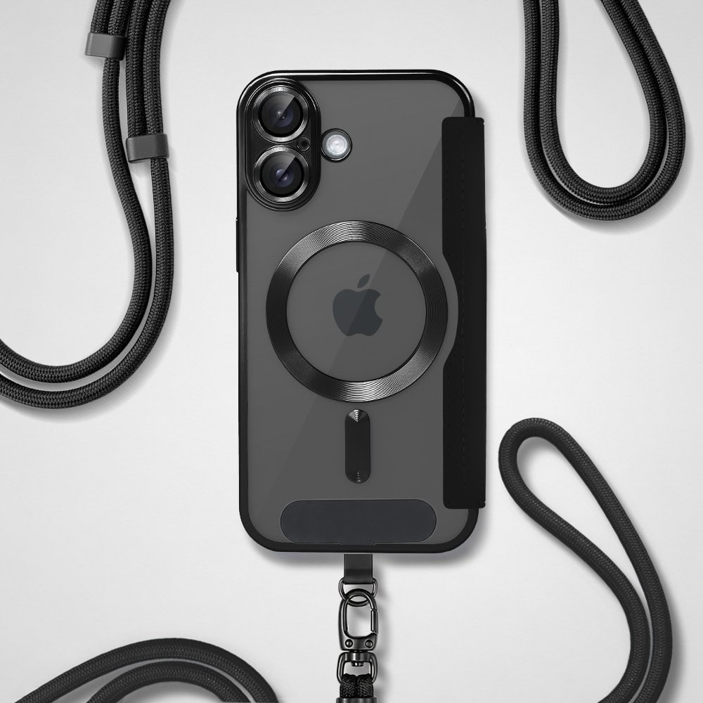 Perfect Match do iPhone 16 - zestaw Book MagSafe Lens + akcesoria, czarny (6)