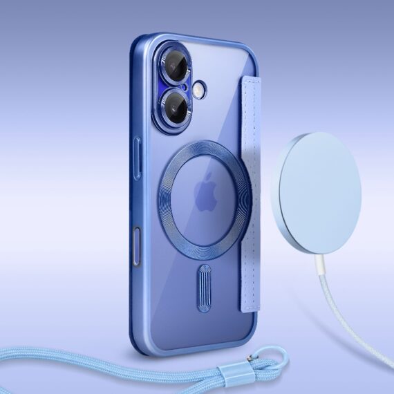 Perfect Match do iPhone 16 - zestaw Book MagSafe Lens + akcesoria, niebieski (4)