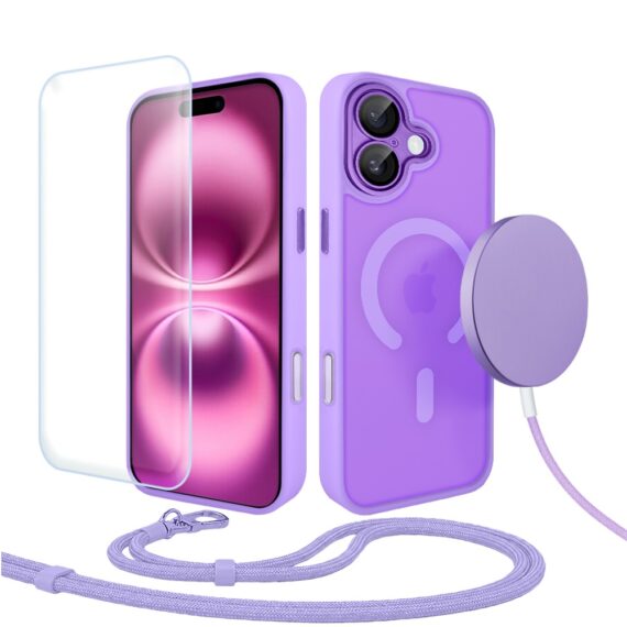 Perfect Match do iPhone 16 - zestaw Color Flush z MagSafe + akcesoria, fioletowy (2)