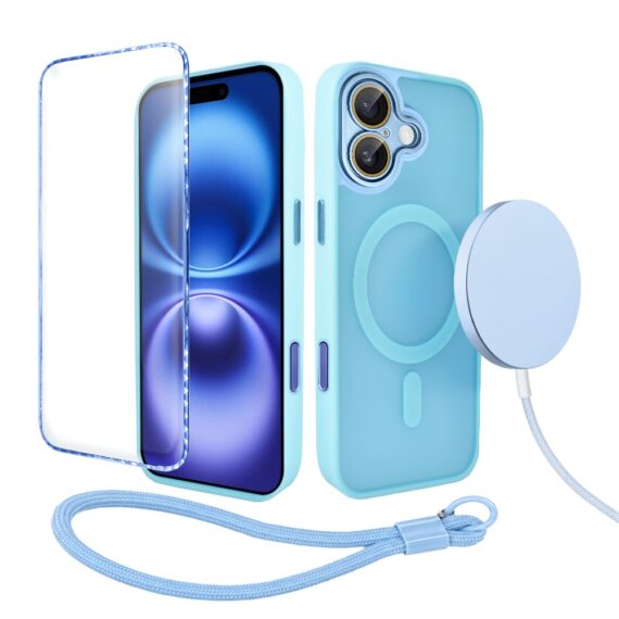 Perfect Match do iPhone 16 - zestaw Color Flush z MagSafe + akcesoria, niebieski (2)