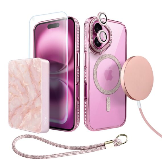 Perfect Match do iPhone 16 - zestaw Diadem Glow + akcesoria, różowy (3)