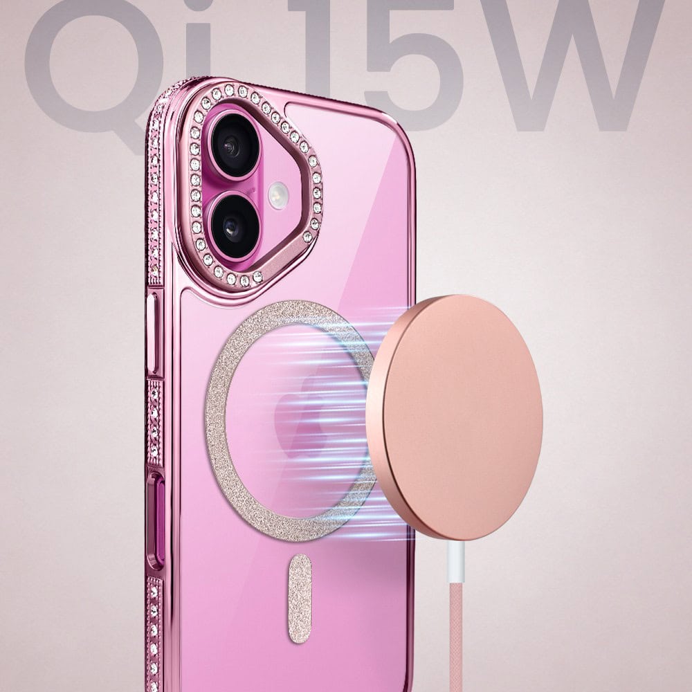 Perfect Match do iPhone 16 - zestaw Diadem Glow + akcesoria, różowy (4)