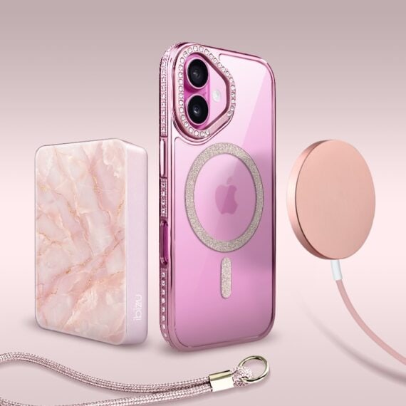 Perfect Match do iPhone 16 - zestaw Diadem Glow + akcesoria, różowy (6)