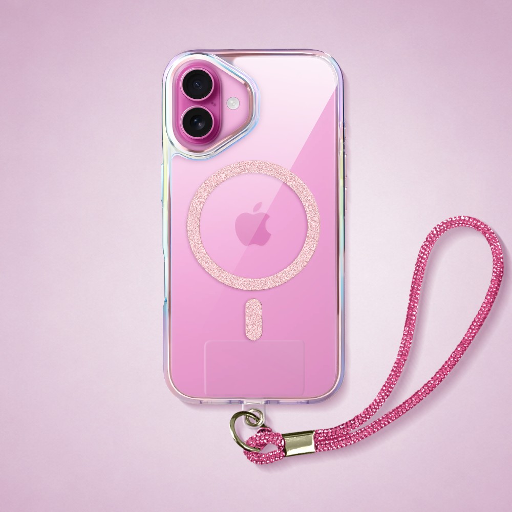 Perfect Match do iPhone 16 - zestaw Glitter Crown + akcesoria, różowy (8)