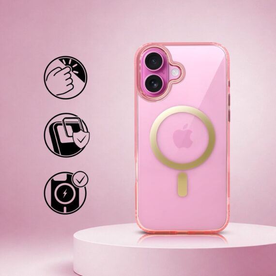 Perfect Match do iPhone 16 - zestaw Golden Elite + akcesoria, różowy (2)