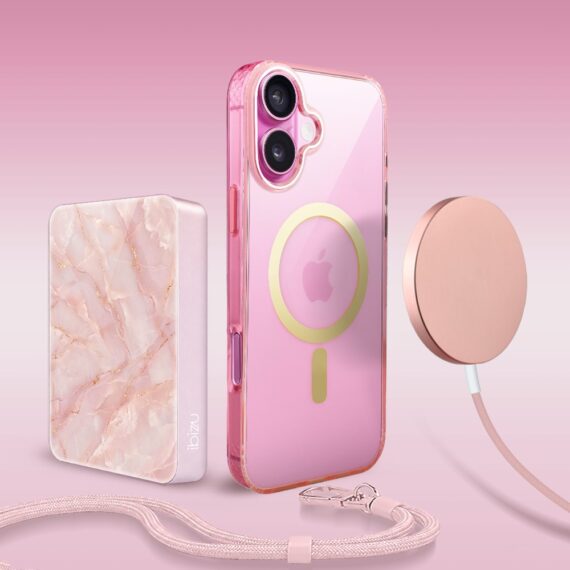 Perfect Match do iPhone 16 - zestaw Golden Elite + akcesoria, różowy (6)