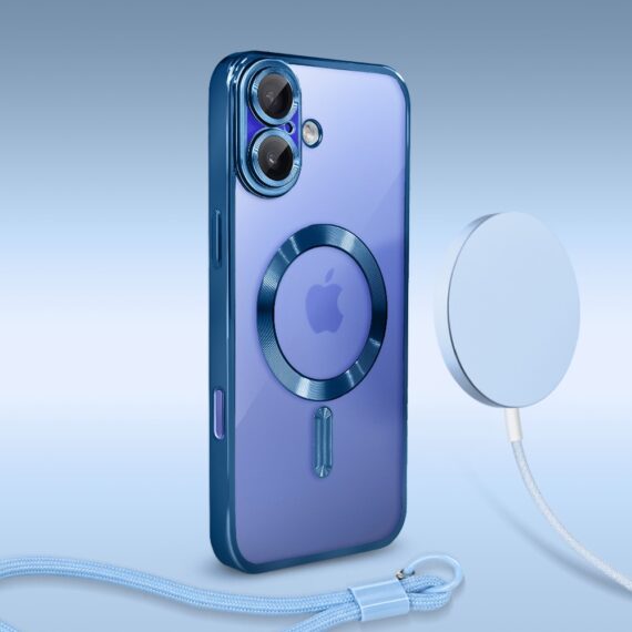 Perfect Match do iPhone 16 - zestaw MagSafe Luxury Protect + akcesoria, niebieski (4)