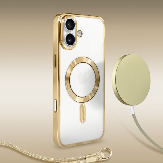 Perfect Match do iPhone 16 - zestaw MagSafe Luxury + akcesoria, złoty (5)