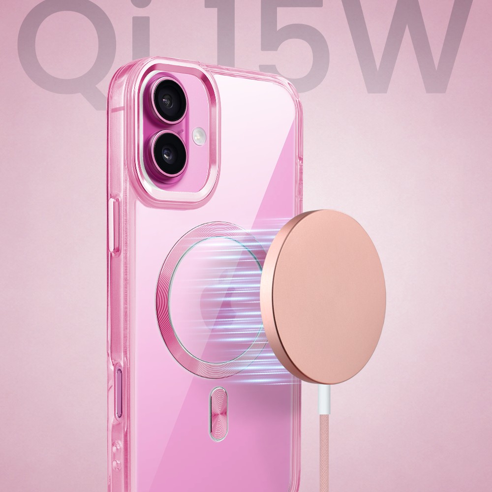Perfect Match do iPhone 16 – zestaw Super Hybrid + akcesoria, różowy (3)