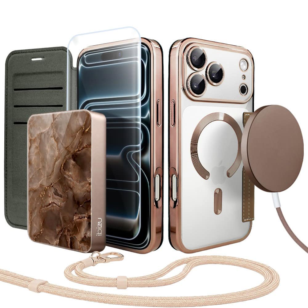Perfect Match do iPhone 17 Pro – zestaw Book MagSafe Lens + akcesoria, pustynny brąz