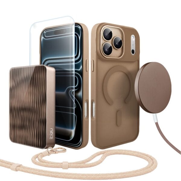 Perfect Match do iPhone 17 Pro Max – zestaw Color Flush z MagSafe + akcesoria, pustynny brąz