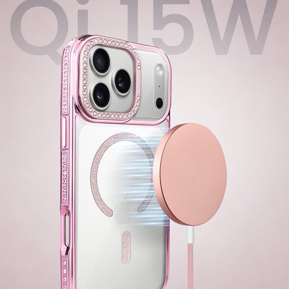 Perfect Match do iPhone 17 Pro Max - zestaw Diadem Glow + akcesoria, różowy (4)