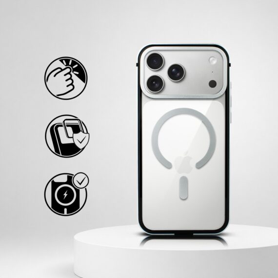 Perfect Match do iPhone 17 Pro Max - zestaw IBIZU Elite Skin + akcesoria, srebrny (4)