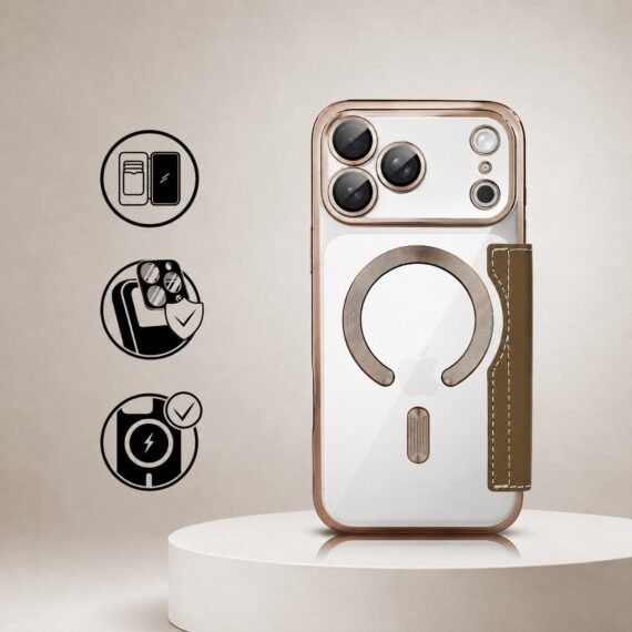 Perfect Match do iPhone 17 Pro Max – zestaw Book MagSafe Lens + akcesoria, pustynny brązpop