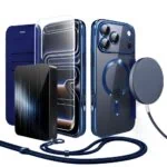 Perfect Match do iPhone 17 Pro - zestaw Book MagSafe Lens + akcesoria, granatowypop5