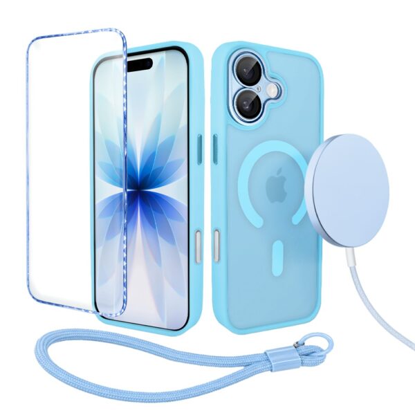 Perfect Match do iPhone 17 – zestaw Color Flush z MagSafe + akcesoria, niebieski